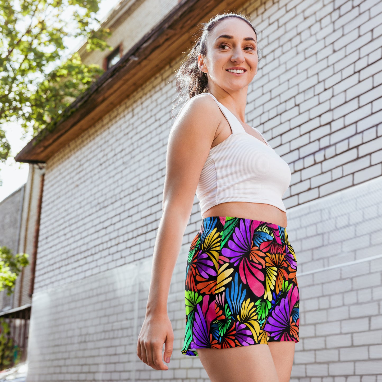 Fiesta Florals Women’s Recycled Athletic Shorts