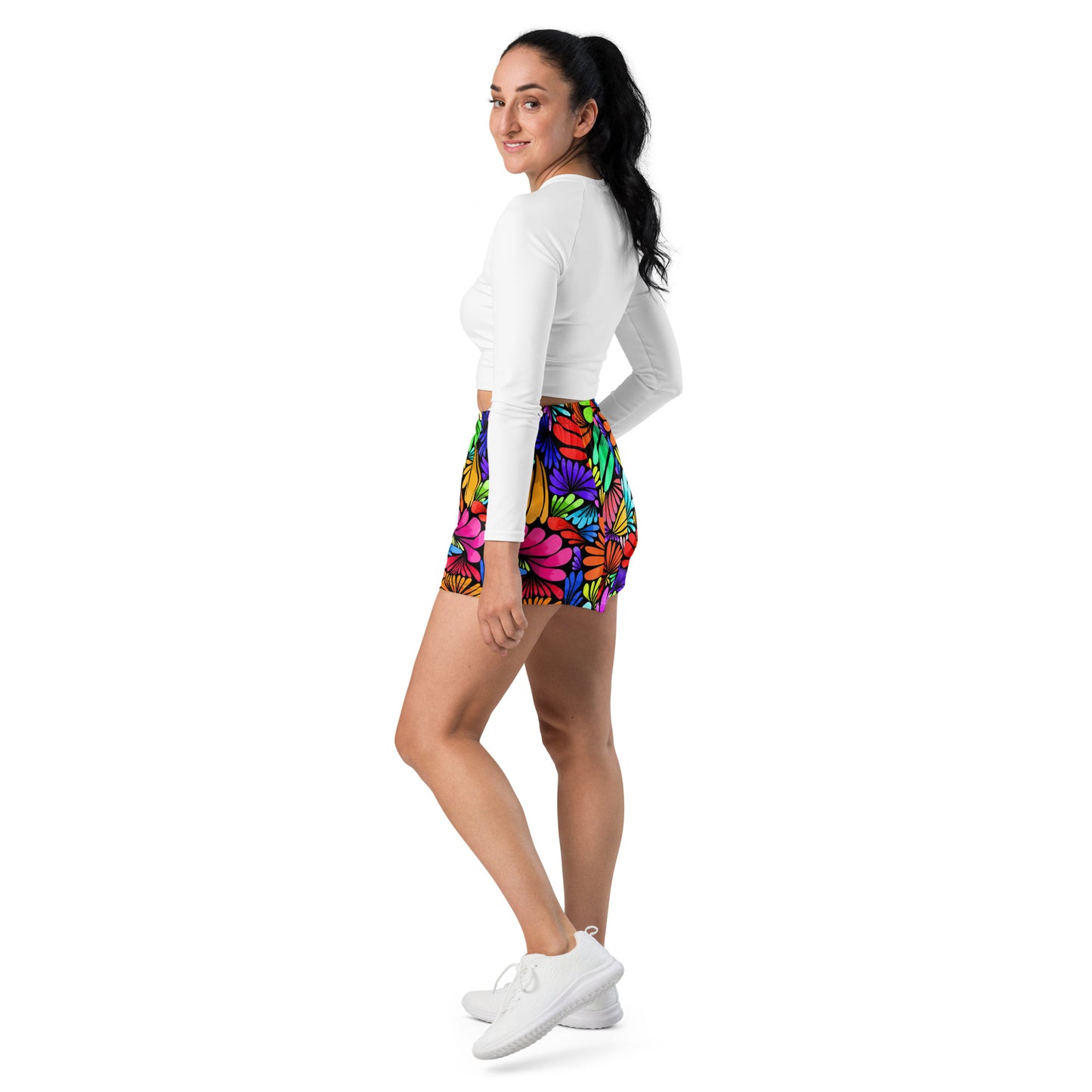 Fiesta Florals Women’s Recycled Athletic Shorts