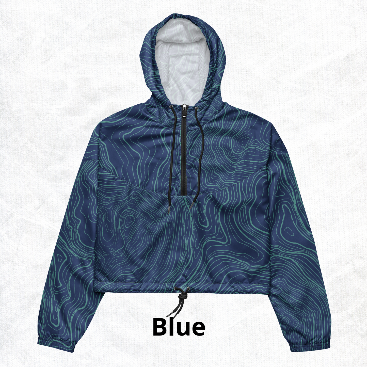 Topographic Print Women’s cropped windbreaker