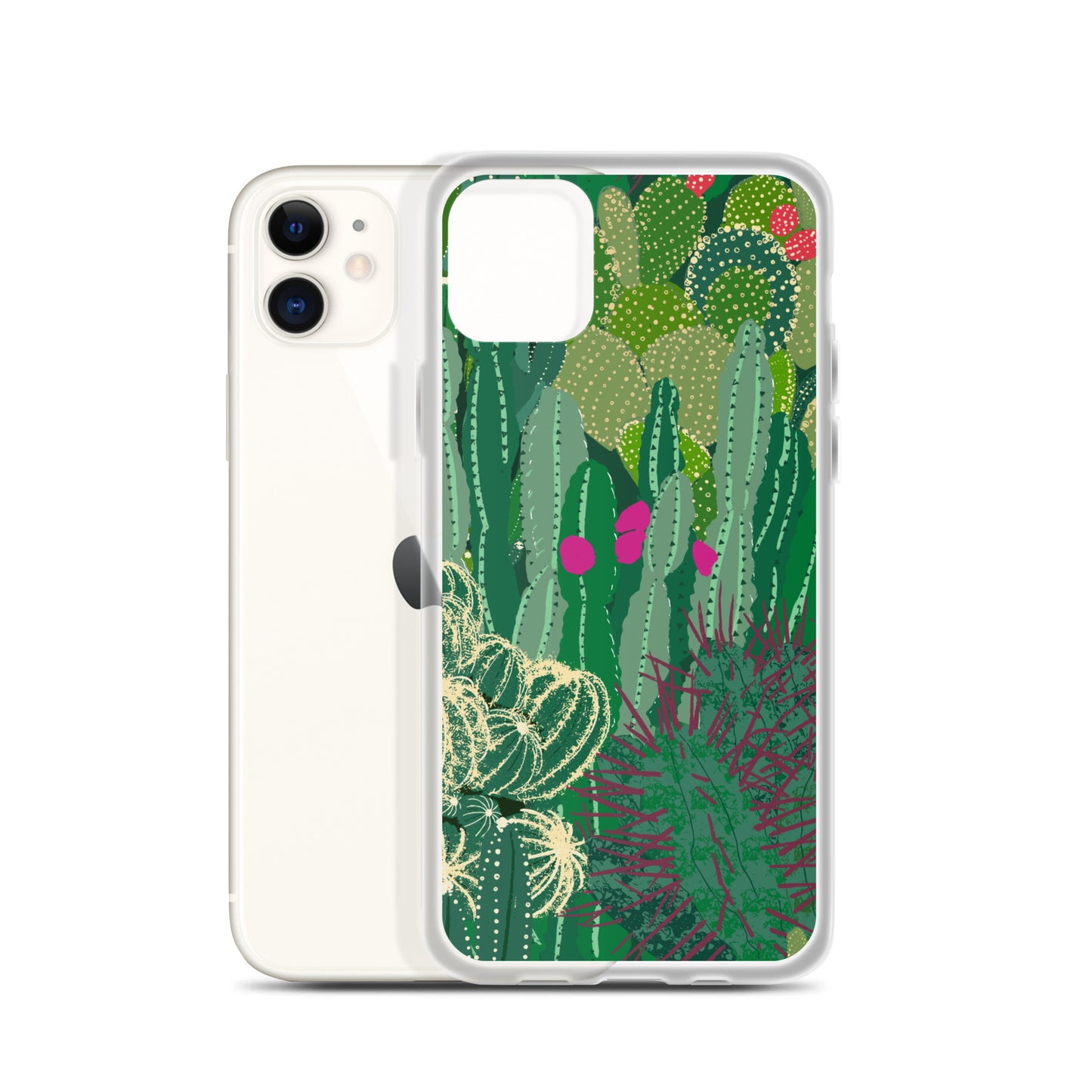 Cactus Cluster Clear Case for iPhone®