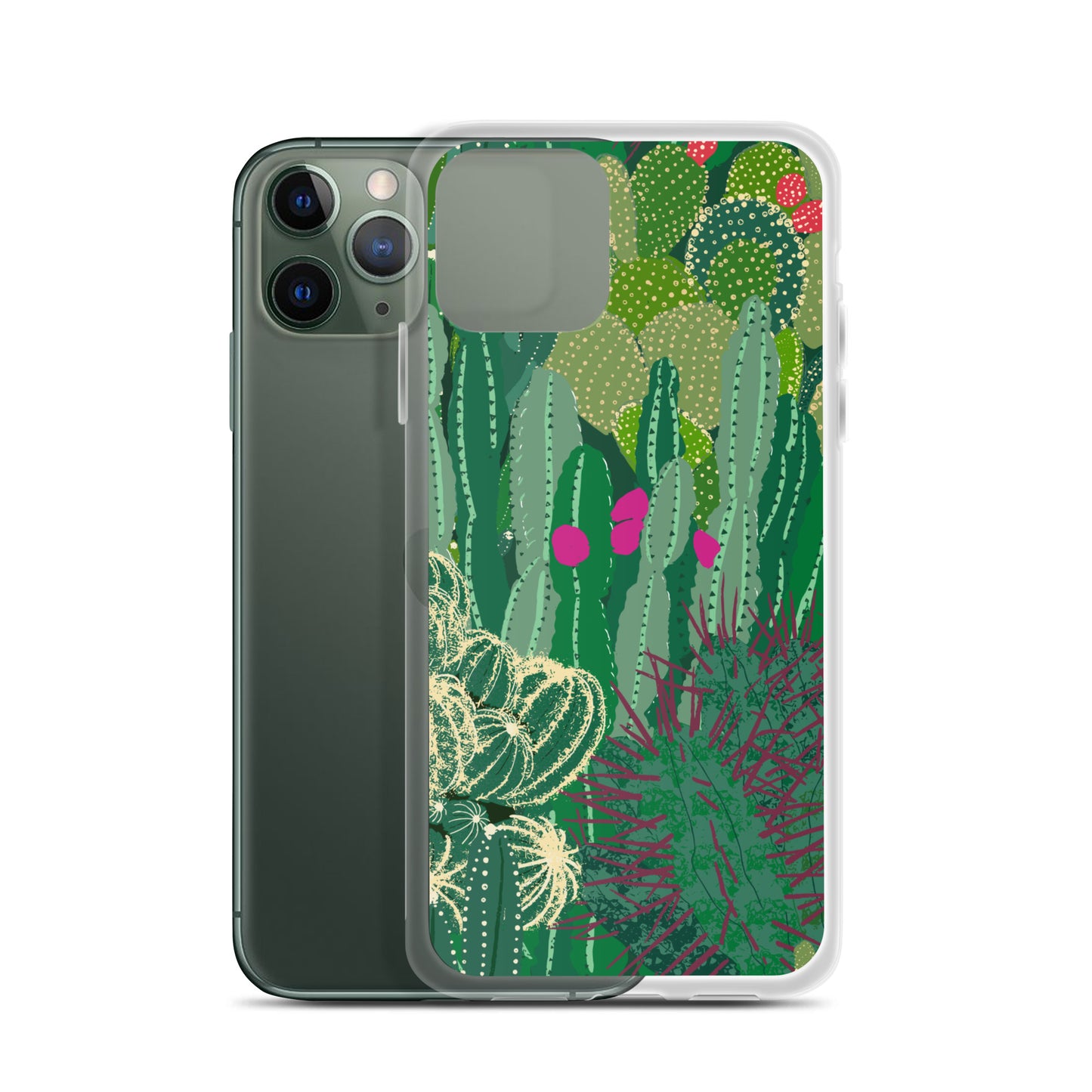 Cactus Cluster Clear Case for iPhone®