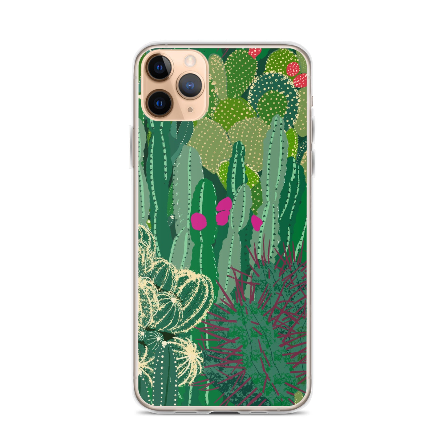 Cactus Cluster Clear Case for iPhone®