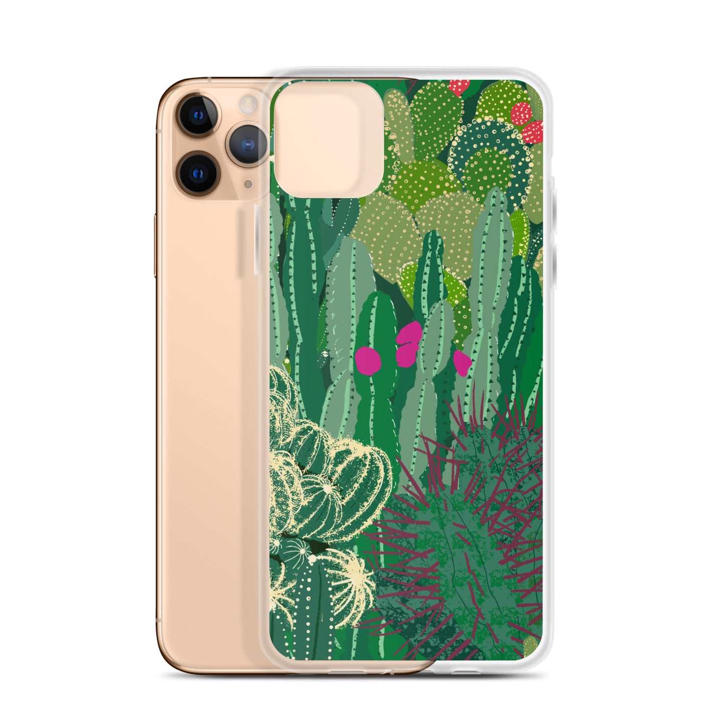 Cactus Cluster Clear Case for iPhone®