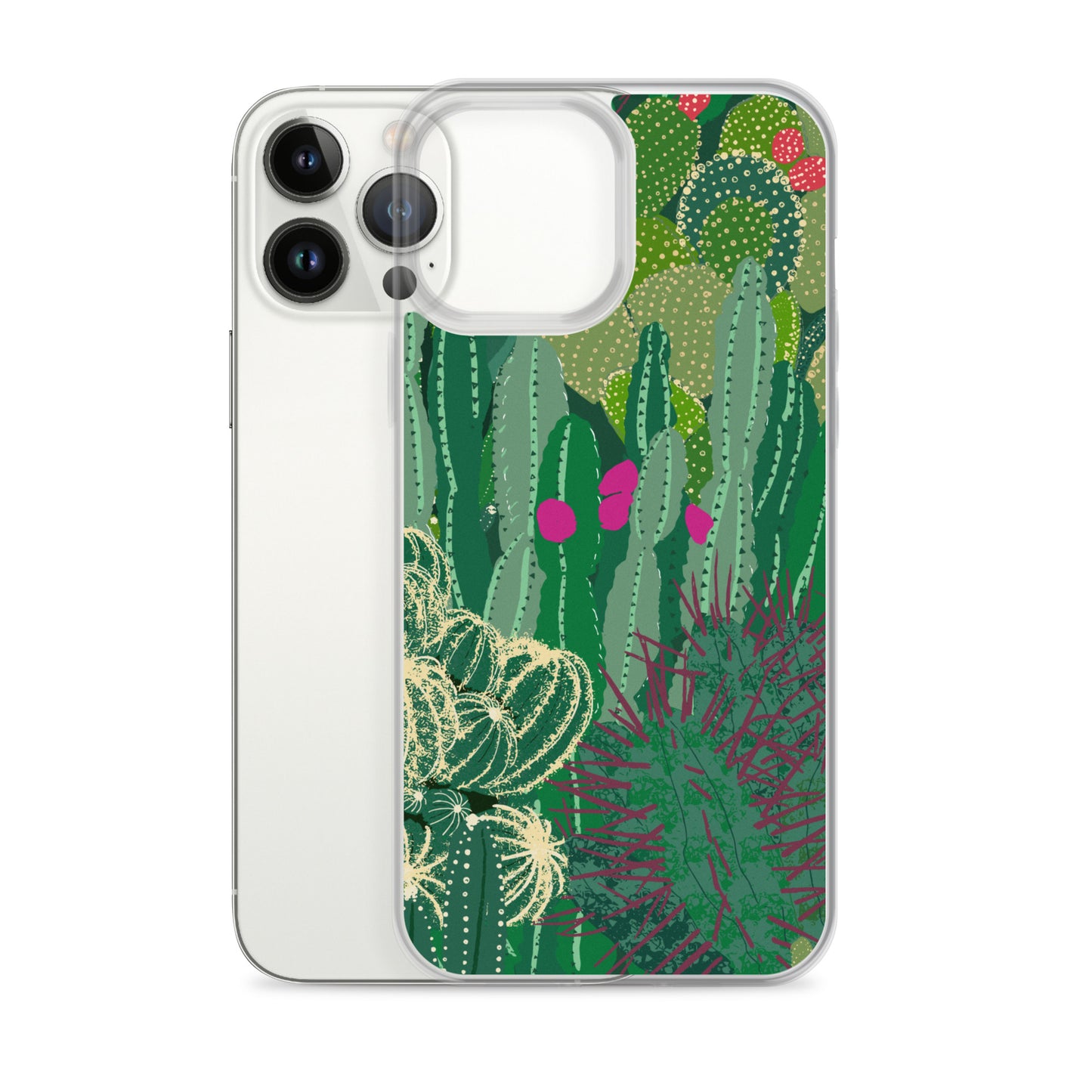 Cactus Cluster Clear Case for iPhone®