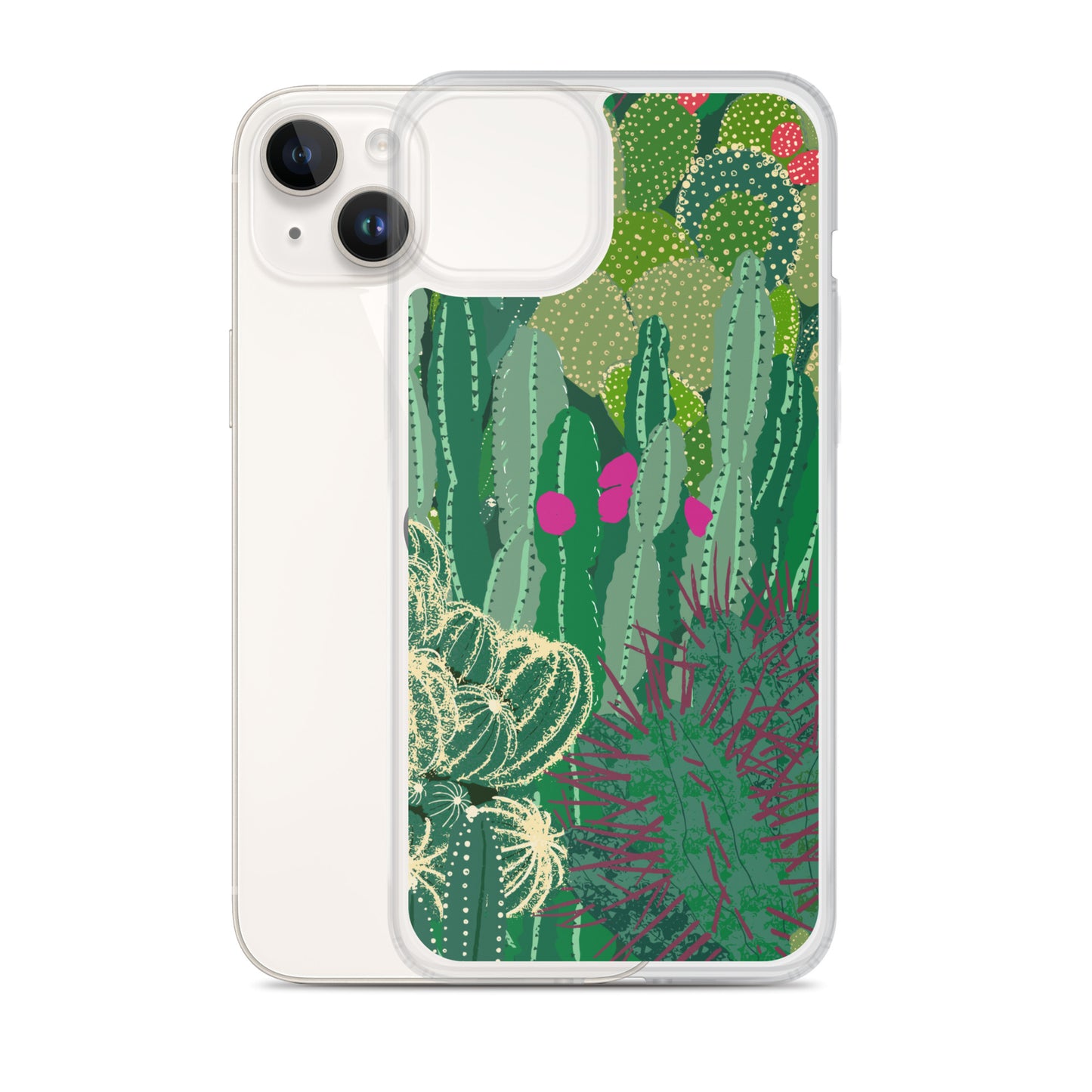 Cactus Cluster Clear Case for iPhone®