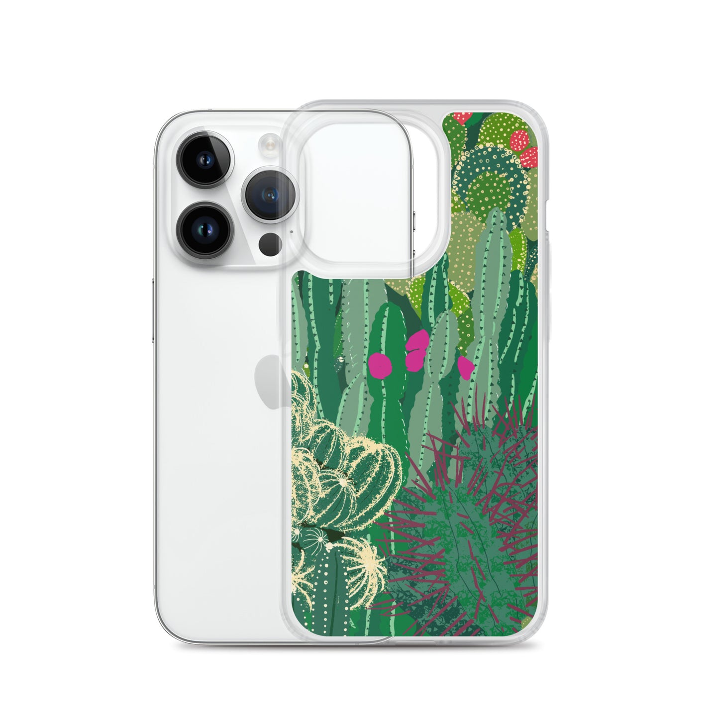 Cactus Cluster Clear Case for iPhone®