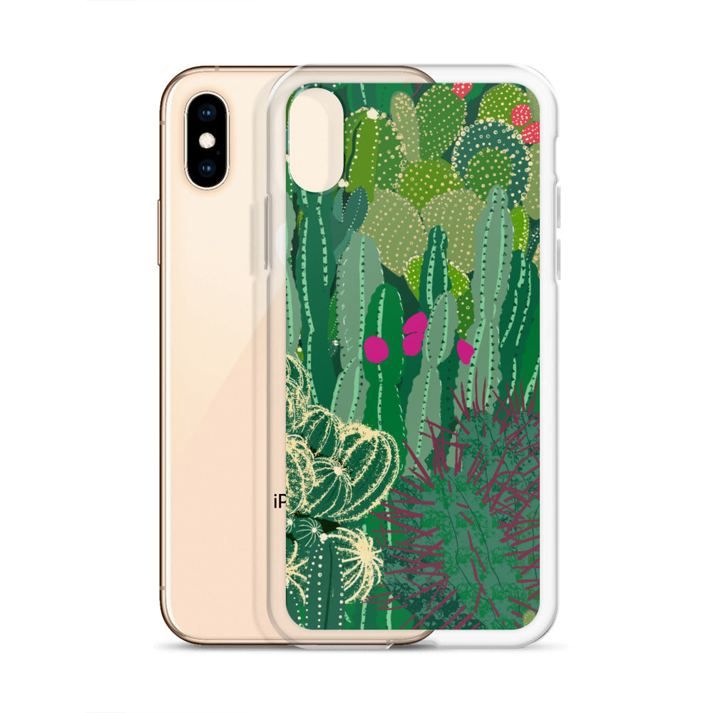 Cactus Cluster Clear Case for iPhone®