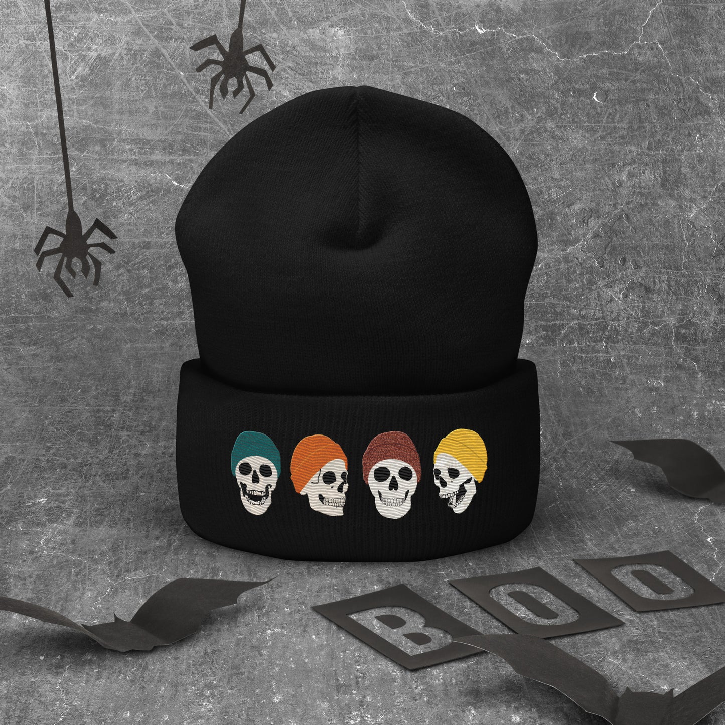 Skulls in skullies Cuffed Beanie