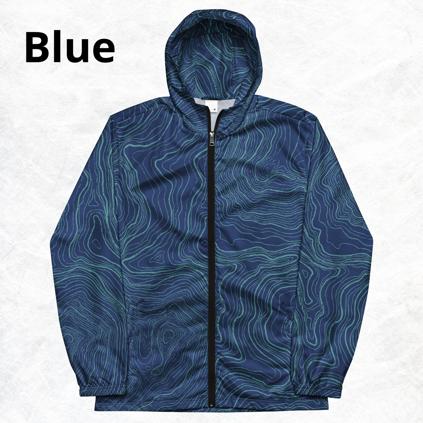 Topographic Print Men’s windbreaker