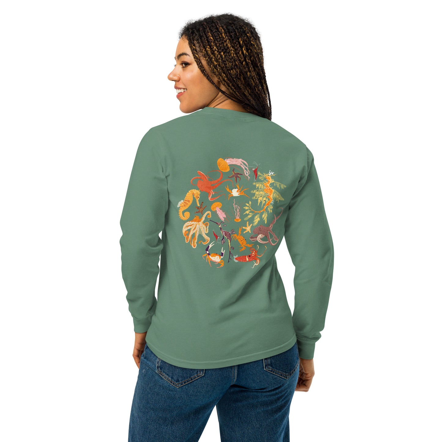 Ocean Commotion Comfort Colors heavyweight long-sleeve shirt